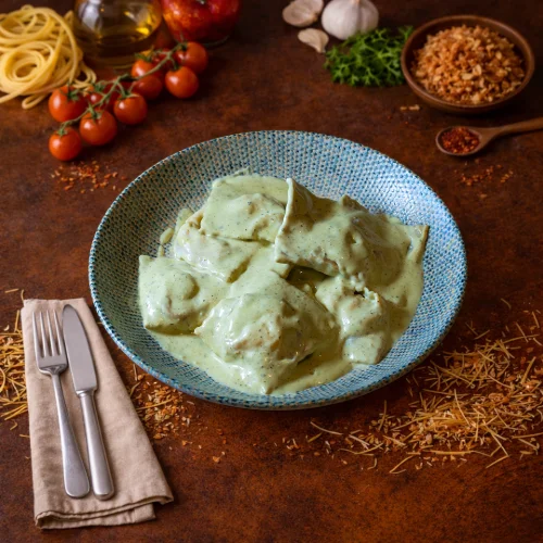 Pesto Soslu Ravioli