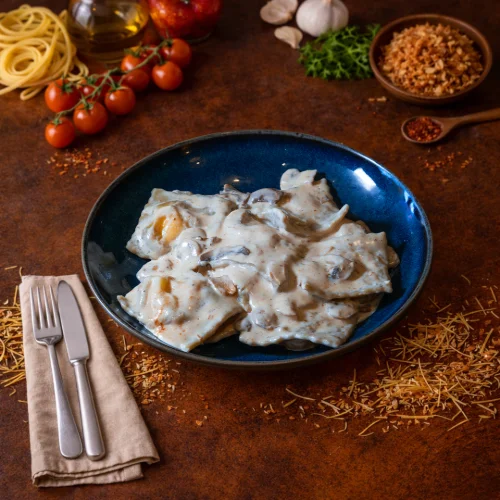 Kremalı ve Mantarlı Ravioli