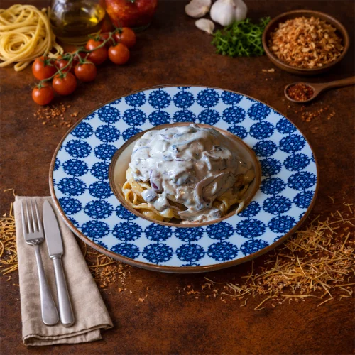 Kremalı Mantar ve Soğanlı